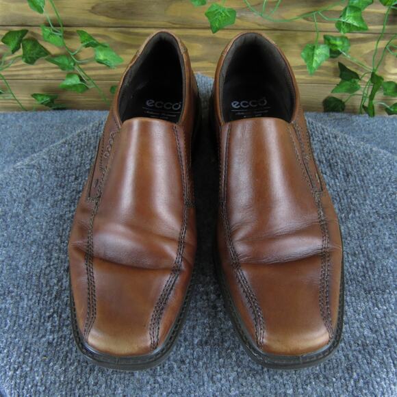 ECCO Men's Loafer Brown Leather Size 43‎ Medium Used 2025 - Picture 2 of 6